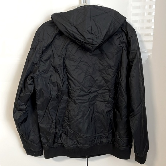 OBEY Nylon Quilt Jacket Hood Pockets Lined, Size L - Picture 5 of 9